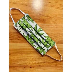 Leaf fabric cloth face mask- single mask